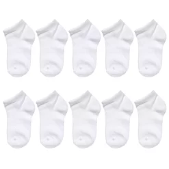 SO® Girls 10-pack Solid Anklet Socks
