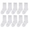SO® Girls 10-pack Solid Crew Socks