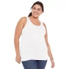 Juniors' Plus Size SO® Scoopneck Tank Top -SO Juniors Fashion Clothing 4209826 Modern White