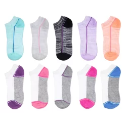 Girls SO® 10-Pack Space-Dye No-Show Socks