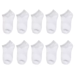 SO® Girls 10-pack Solid Low-Cut Socks