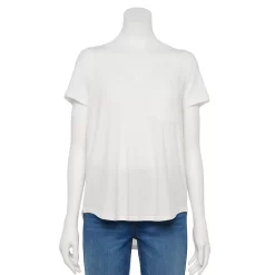 Juniors' SO® Adaptive Short Sleeve V-Neck Pocket Tee