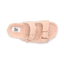 SO® Mesmerizing Girls' Faux-Fur Double Buckle Sandals -SO Juniors Fashion Clothing 4940331 ALT4