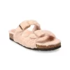 SO® Mesmerizing Girls' Faux-Fur Double Buckle Sandals -SO Juniors Fashion Clothing 4940331 Blush