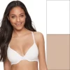 Juniors' SO® 2-Pack Lightly Lined Convertible T-Shirt Bra SO51-001 -SO Juniors Fashion Clothing 4967575 White Nude