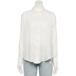 Juniors' SO® Adaptive Magnetic Woven Shirt