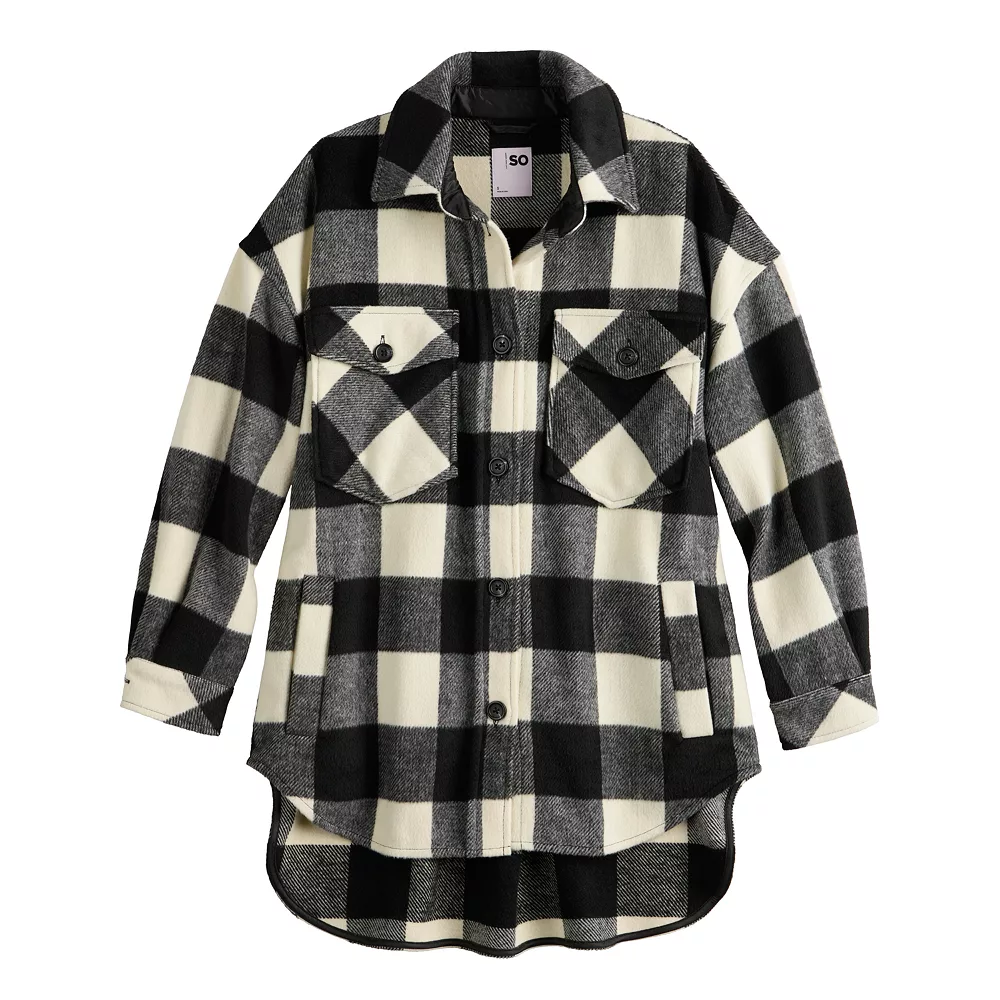 Juniors' SO® Oversized Shacket 7 Juniors' SO® Oversized Shacket - Image 5