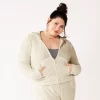 Juniors' Plus Size SO® Cozy Zip Hoodie -SO Juniors Fashion Clothing 5156039 Mocha Froth