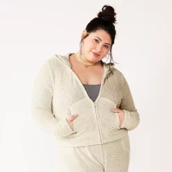 Juniors' Plus Size SO® Cozy Zip Hoodie