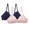 Girls SO® 2-Pack Wire Free Front Close Bra -SO Juniors Fashion Clothing 5192254 Pale Blush Navy