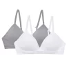 Girls SO® 2-Pack Molded T-Shirt Bras -SO Juniors Fashion Clothing 5192256 Heather Gray White