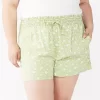 Juniors' Plus Size SO® Smocked Shorts -SO Juniors Fashion Clothing 5198567 Green Floral