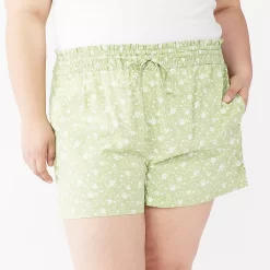 Juniors' Plus Size SO® Smocked Shorts