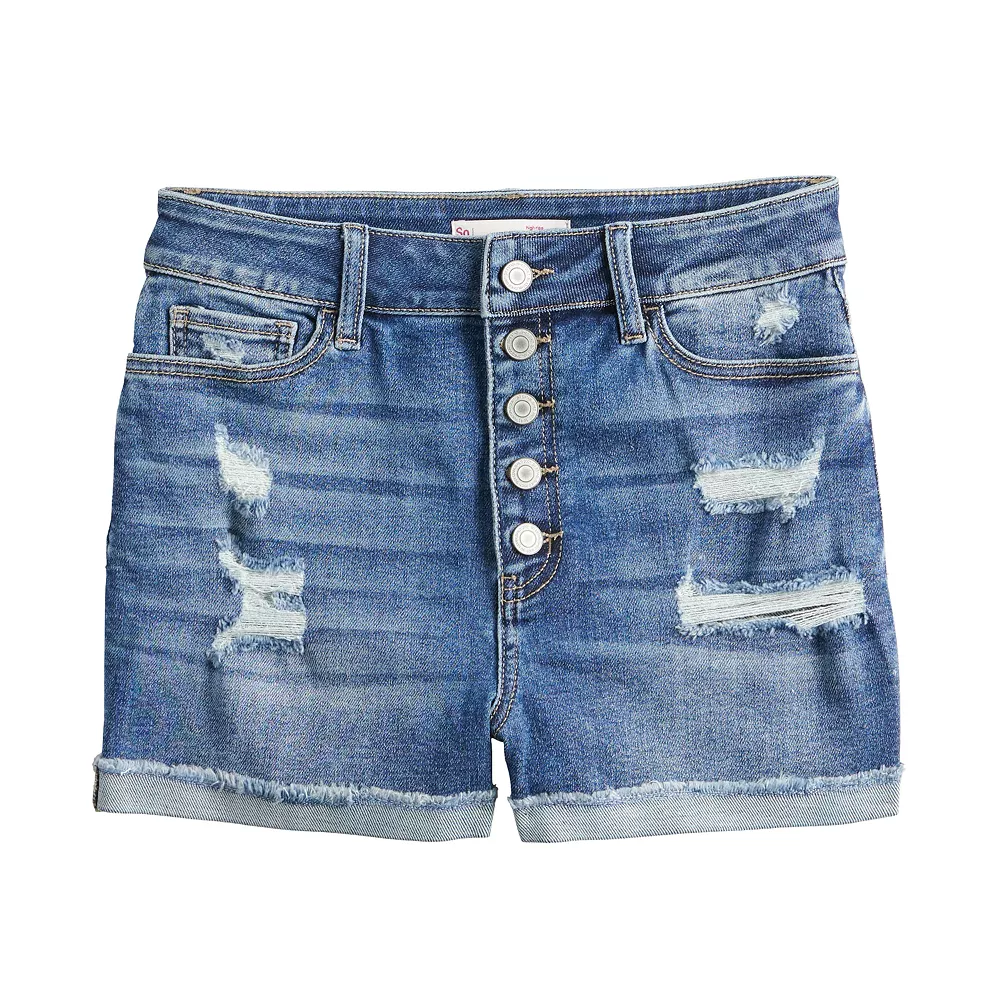 Juniors' SO® Super High Rise Curvy Shortie Shorts 5 Juniors' SO® Super High Rise Curvy Shortie Shorts - Image 3