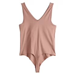 Juniors' Plus Size SO® Seamless V-Neck Tank Bodysuit -SO Juniors Fashion Clothing 5233790 ALT5