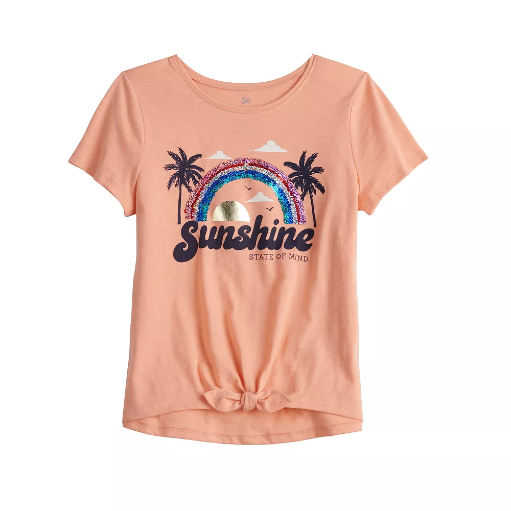 Girls 7-16 SO® Tie Front Top In Regular & Plus Size 4 Girls 7-16 SO® Tie Front Top In Regular & Plus Size - Image 2