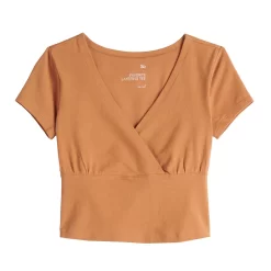 Juniors' SO® Cropped Wrap Tee -SO Juniors Fashion Clothing 5290104 ALT5