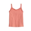 Girls 6-20 SO® Ruffle Strap Textured Tank Top In Regular & Plus -SO Juniors Fashion Clothing 5303722 Coral