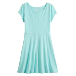 Girls 6-20 SO® Adaptive Abdominal Access Skater Dress In Regular & Plus Size