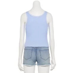 Juniors' SO® Lace Trim Button Front Tank Top -SO Juniors Fashion Clothing 5473650 ALT