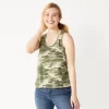 Juniors' SO® Relaxed Scoopneck Tank Top -SO Juniors Fashion Clothing 5473988 Camo