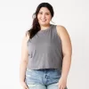 Juniors' Plus Size SO® Muscle Tank -SO Juniors Fashion Clothing 5474344 Gray Haze