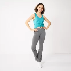 Juniors' SO® Crossover Waistband Flare Legging