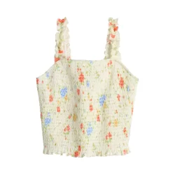 Juniors' SO® Smocked Ruffle Shoulder Tank -SO Juniors Fashion Clothing 5520487 ALT5