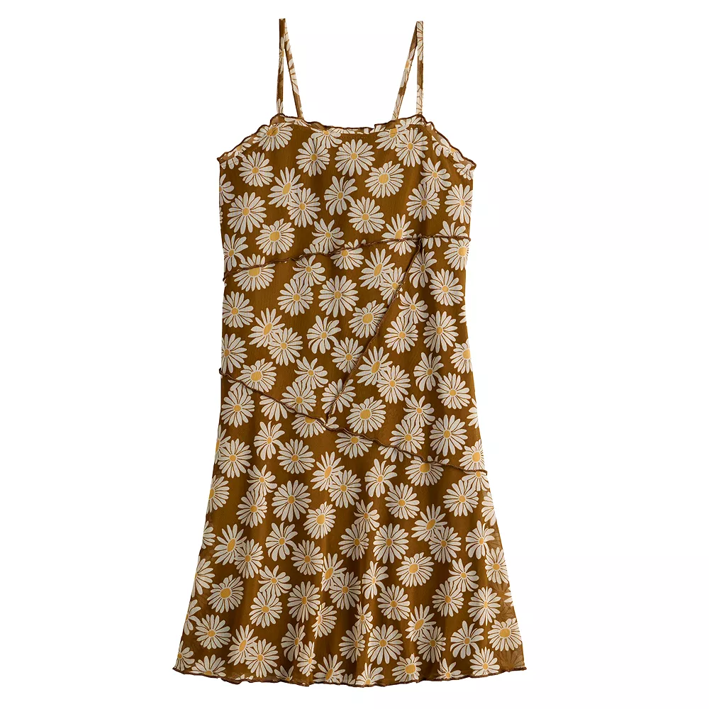 Juniors' SO® Floral Mesh Seamed Dress 4 Juniors' SO® Floral Mesh Seamed Dress - Image 2