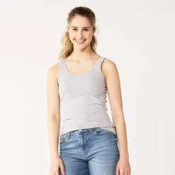 Juniors' SO® Double Scoopneck Tank Top