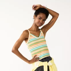 Juniors' SO® Cropped Wide Strap Cami