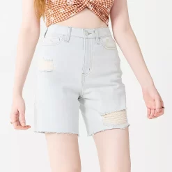 Juniors' SO® High Waisted Dad Shorts