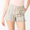 Juniors' SO® Ruffled Hem Dolphin Shorts -SO Juniors Fashion Clothing 5542963 Ivory Sage