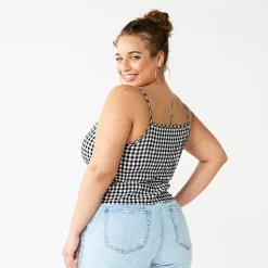 Juniors' Plus Size SO® Cropped Cinch-Waist Tank -SO Juniors Fashion Clothing 5548387 ALT