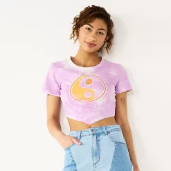 Juniors' SO® Cropped Yin-Yang Back Cut-Out Tee