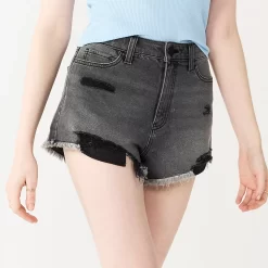 Juniors' SO® Super High-Rise Cutoff Shortie Shorts