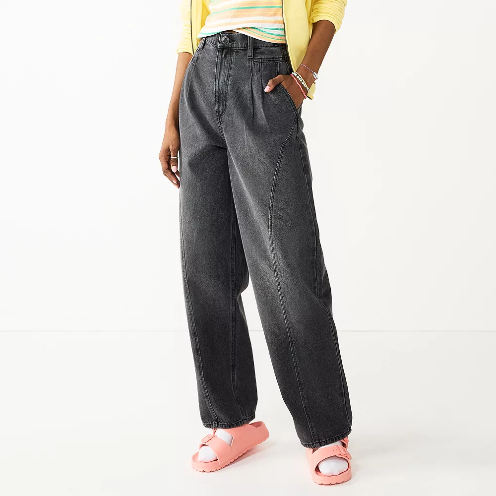 Juniors' SO® Super High-Rise Baggy Jeans