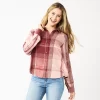 Juniors' SO® Long Sleeve Button Down Shirt