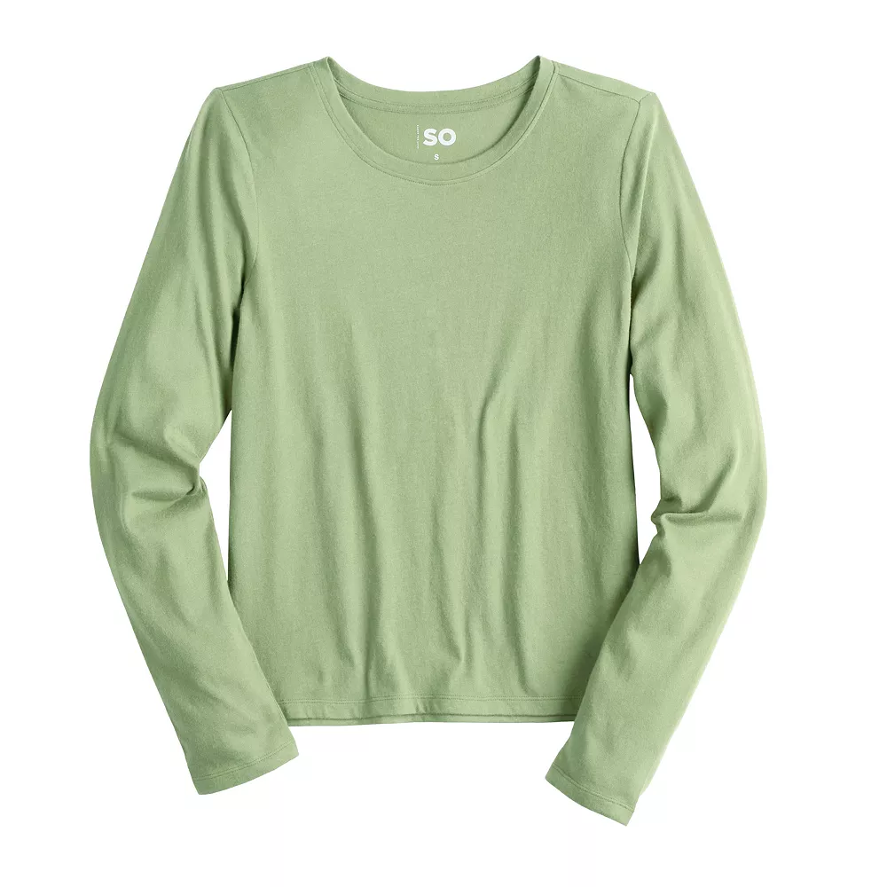 Juniors' SO® Essential Crewneck Long Sleeve Top 5 Juniors' SO® Essential Crewneck Long Sleeve Top - Image 3