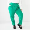 Juniors' Plus Size SO® High-Rise Paperbag Tapered Leg Pants