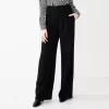 Juniors' SO® Solid High-Rise Wide Leg Trousers -SO Juniors Fashion Clothing 5576670 Black
