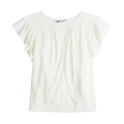 Juniors' SO® Keyhole Flutter Sleeve Top -SO Juniors Fashion Clothing 5576809 ALT5