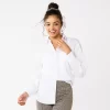 Juniors' SO® Oversized Button-Up Shirt 1 Juniors' SO® Oversized Button-Up Shirt -SO Juniors Fashion Clothing 5579416 White