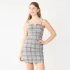 Juniors' SO® Front Notch Plaid Mini Dress