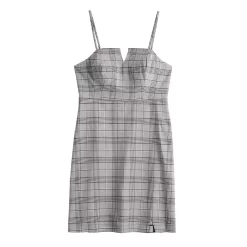 Juniors' SO® Front Notch Plaid Mini Dress -SO Juniors Fashion Clothing 5579425 ALT5