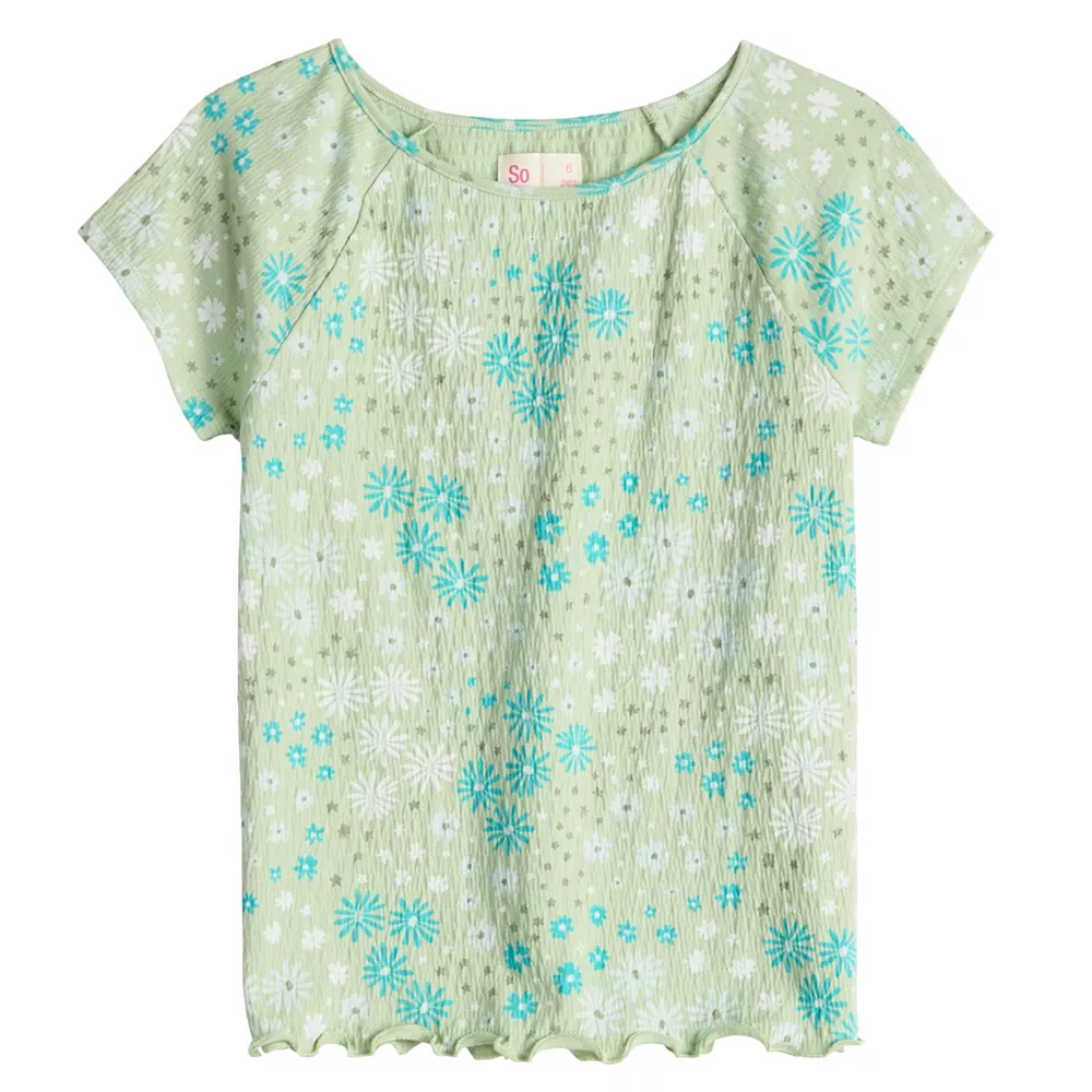 Girls 6-20 SO® Textured Tee In Regular & Plus 3 Girls 6-20 SO® Textured Tee In Regular & Plus