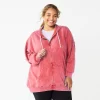 Juniors' Plus Size SO® Solid Oversized Zip-Up Hoodie -SO Juniors Fashion Clothing 5580013 Cherries
