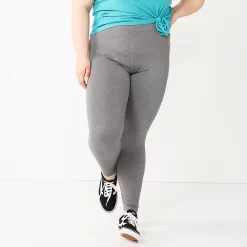 Juniors' Plus Size SO® Solid High-Rise Leggings
