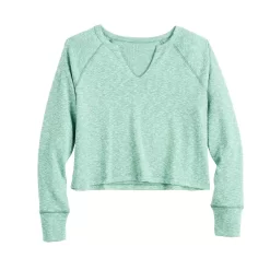 Juniors' SO® Solid Cropped Long Sleeve Top -SO Juniors Fashion Clothing 5585754 ALT5