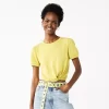 Juniors' SO® Solid Front Twist Cropped Tee -SO Juniors Fashion Clothing 5587428 Bitter Lime